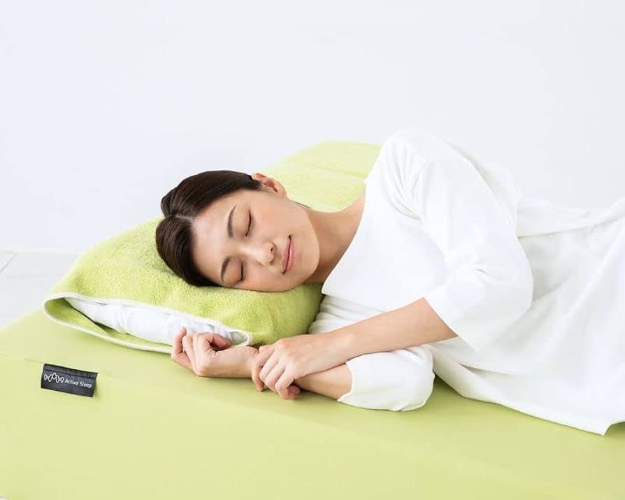￼(美品)仰向け寝用の枕(ActiveSleep )と専用枕カバー パラマウントベッド アクティブスリープ 専用ピローケース 枕